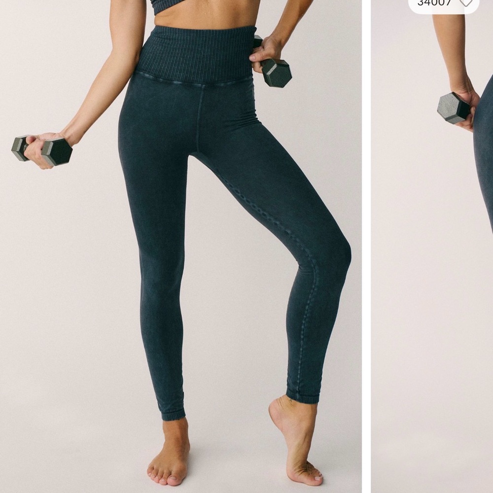 Free People Good Karma Washed Black Leggings